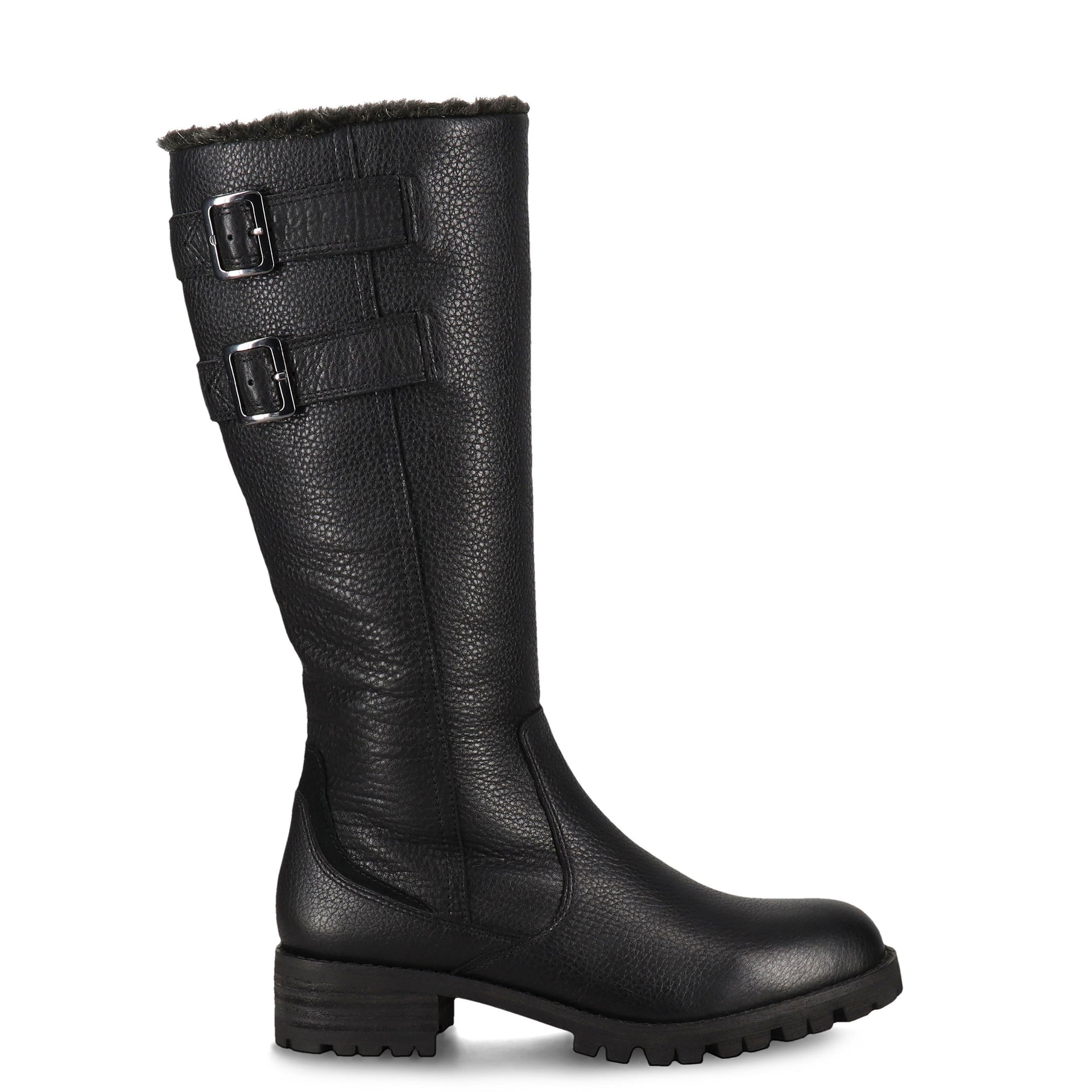 santana canada black leather boots